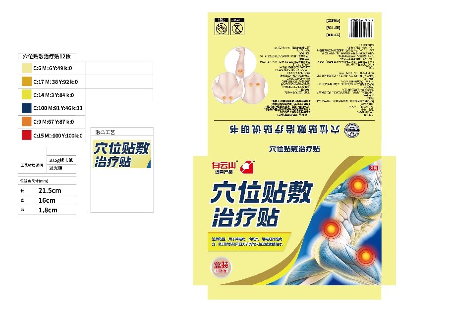 穴位贴敷治疗贴Ⅰ型(圆形贴)Φ5cm(盒装,12贴/盒)