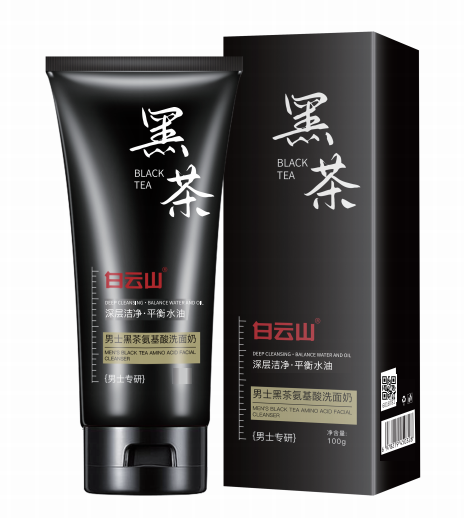 白云山男士黑茶氨基酸洗面奶100g/盒