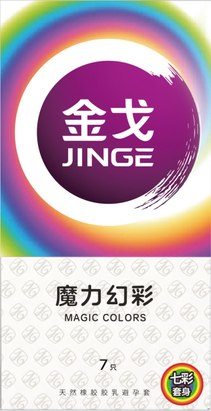 金戈魔力幻彩 天然胶乳橡胶避孕套 7只*144小盒